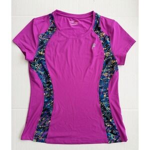 FILA Sport Athletic Short Sleeve Fuchsia Pink Top Size Large